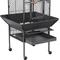 Show in main carousel: Yaheetech Rolling Metal Parrot Cage with Playtop, Black slide 5 of 10