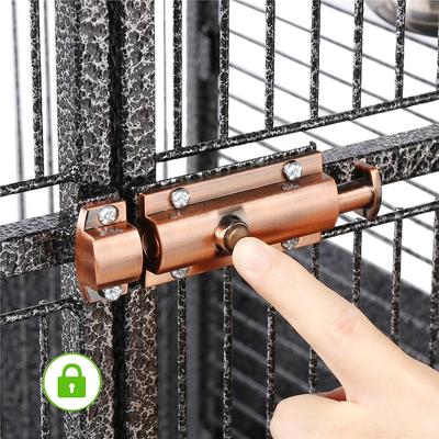 Show full view: Yaheetech Rolling Metal Parrot Cage with Playtop, Black slide 8 of 10