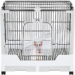 Yaheetech Rolling Cage on Wheel, Gray, 2-Level slide 2 of 6