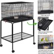 Show in main carousel: Yaheetech Rolling Stand Extra Space Wood Perches Bird Cage, Black slide 4 of 10
