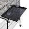 Show in main carousel: Yaheetech Rolling Stand Extra Space Wood Perches Bird Cage, Black slide 9 of 10