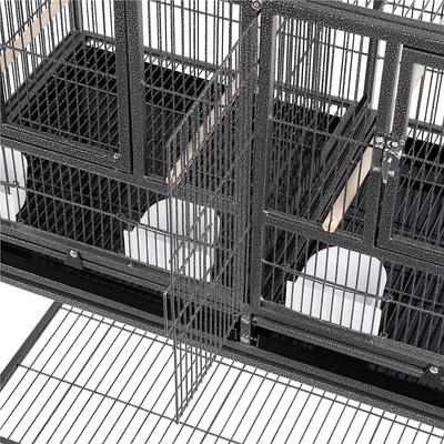 Show full view: Yaheetech Stackable Wide Divided Breeder Bird Cage, Black slide 6 of 11