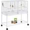 Show in main carousel: Yaheetech Stackable Wide Divided Breeder Bird Cage, White slide 2 of 10