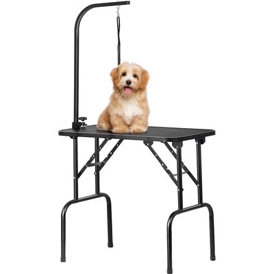 Yaheetech Yaheetech Stainless Steel Dog & Cat Grooming Table, Black, 32-in
