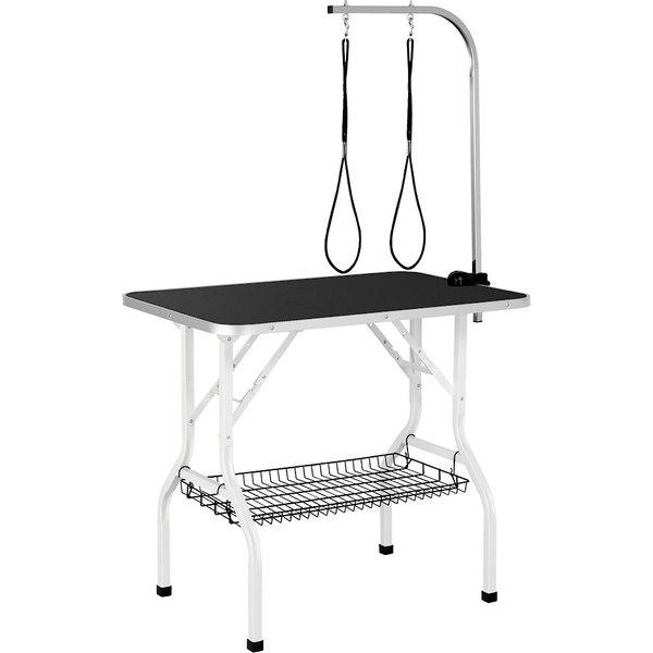 YAHEETECH Stainless Steel Dog & Cat Grooming Table, Black, 36-in ...