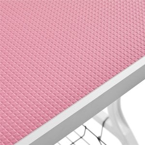 Yaheetech Stainless Steel Dog & Cat Grooming Table, Pink, 36-in