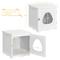 Show in main carousel: Yaheetech Washroom Bench Enclosed Cat House Cat Litter Box, White, Small slide 3 of 10
