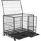 Show in main carousel: Yaheetech Wheels & Litter Pans Dog Crate, Black, 43-in slide 4 of 9