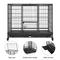 Show in main carousel: Yaheetech Wheels & Litter Pans Dog Crate, Black, 43-in slide 5 of 9