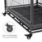 Show in main carousel: Yaheetech Wheels & Litter Pans Dog Crate, Black, 43-in slide 7 of 9