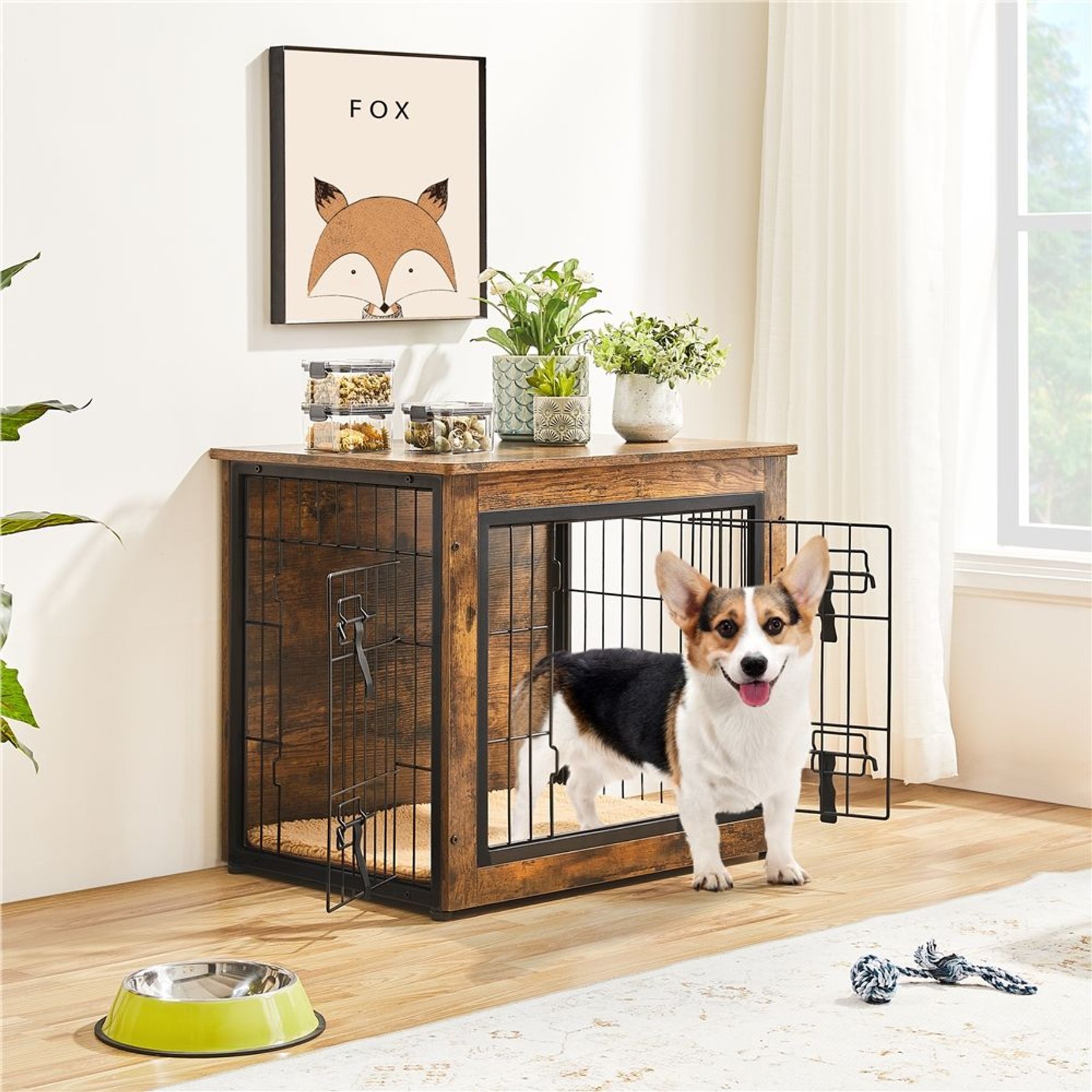 Wood Dog Shelter Indoor Dog House Large Large Dog Crate Furniture