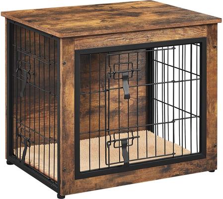 Show full view: Yaheetech Wooden Dog Crate, Rustic Brown, 27.5 inch slide 3 of 8