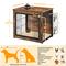 Show in main carousel: Yaheetech Wooden Dog Crate, Rustic Brown, 27.5 inch slide 4 of 8