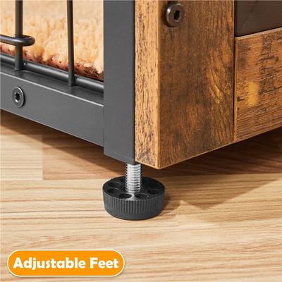 Show full view: Yaheetech Wooden Dog Crate, Rustic Brown, 27.5 inch slide 7 of 8