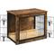 Show in main carousel: Yaheetech Wooden Dog Crate, Rustic Brown, 31.5-in slide 4 of 6