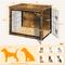 Show in main carousel: Yaheetech Wooden Dog Crate, Rustic Brown, 31.5-in slide 3 of 6