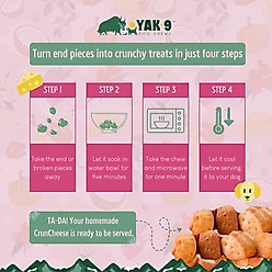 Yak9 Chews CrunCheese Natural Turmeric Flavored Crunchy Dog Treats, 0.37-lb bag slide 2 of 8