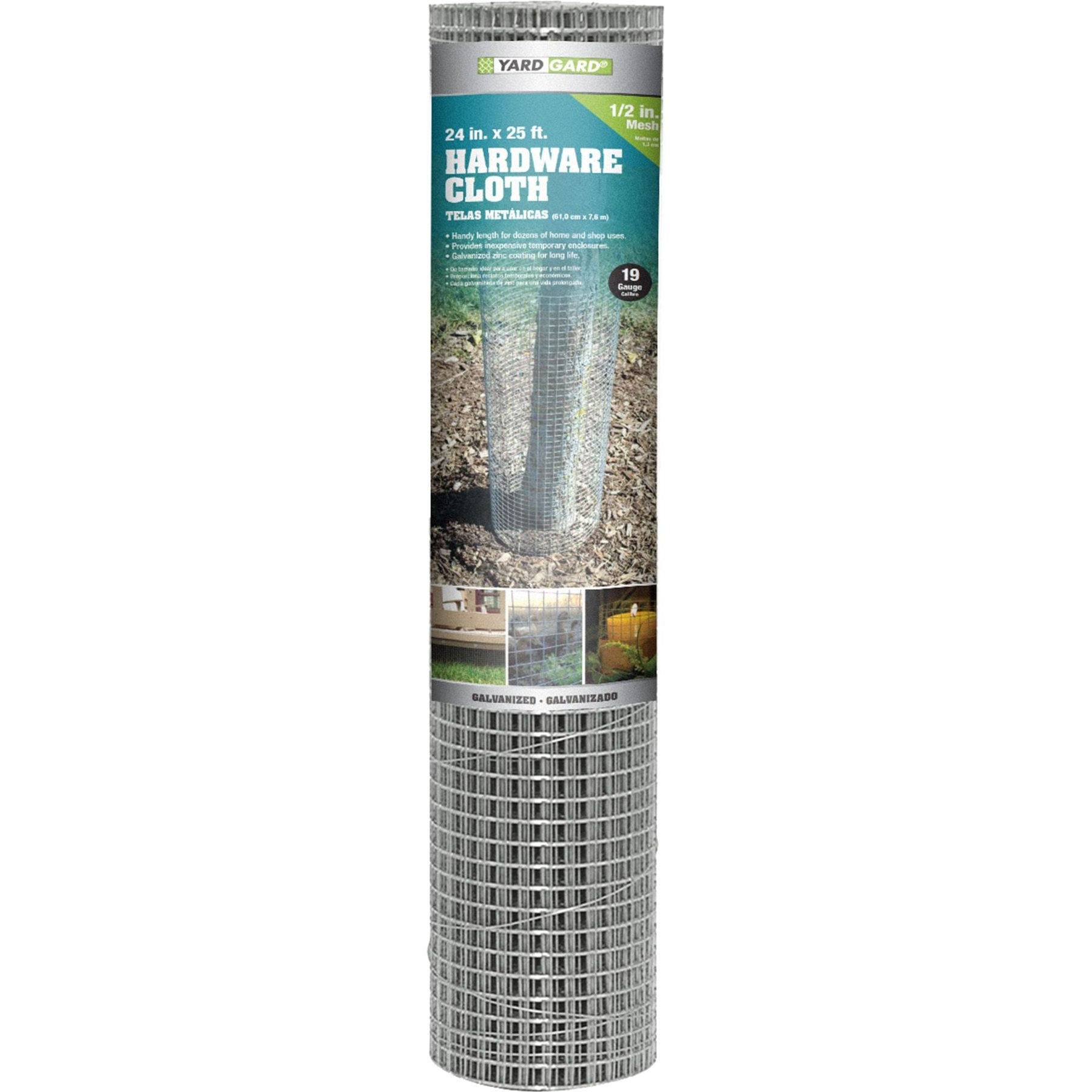 YardGard Hardware Cloth 19-Gauge 0.5" Mesh Fence, 24-in x 25-ft roll