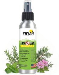 YAYA Organics Tick Ban Dog Flea & Tick Repellent Spray, 4-fl oz bottle slide 1 of 7