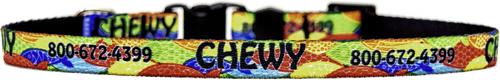 Show full view: Yellow Dog Design Colorful Fish Polyester Personalized Standard Dog Collar, X-Small slide 1 of 3