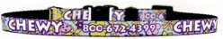 Yellow Dog Design Flower Power Polyester Personalized Standard Dog Collar, X-Small