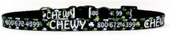 Yellow Dog Design Lucky Clovers Polyester Personalized Standard Dog Collar, X-Small