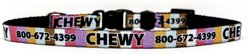 Yellow Dog Design Multi-Stripe Polyester Personalized Standard Dog Collar, X-Small