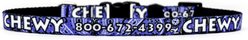 Yellow Dog Design Paisley Polyester Personalized Standard Dog Collar, Blue, X-Small