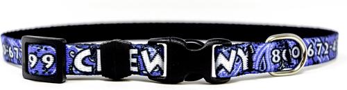 Show full view: Yellow Dog Design Paisley Polyester Personalized Standard Dog Collar, Blue, X-Small slide 3 of 3