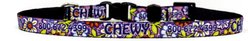Yellow Dog Design Pink Garden Polyester Personalized Standard Dog Collar, X-Small
