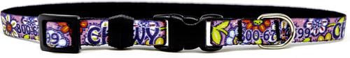 Show full view: Yellow Dog Design Pink Garden Polyester Personalized Standard Dog Collar, X-Small slide 3 of 3