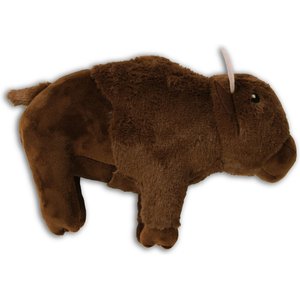 Yellowstone Bison Squeaky Plush Dog Toy, Brown, Large