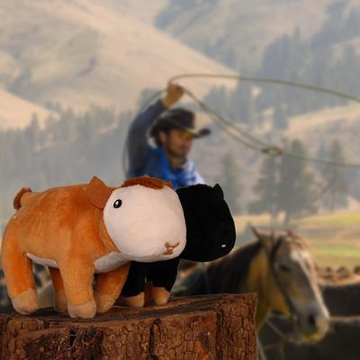 Show full view: Yellowstone Cow Squeaky Plush Dog Toy, 2 count slide 3 of 6