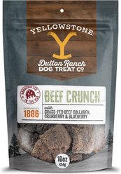 Yellowstone Dutton Ranch Dog Treat Co. Beef Crunch Squares Crunchy Dog Treats, 16-oz bag