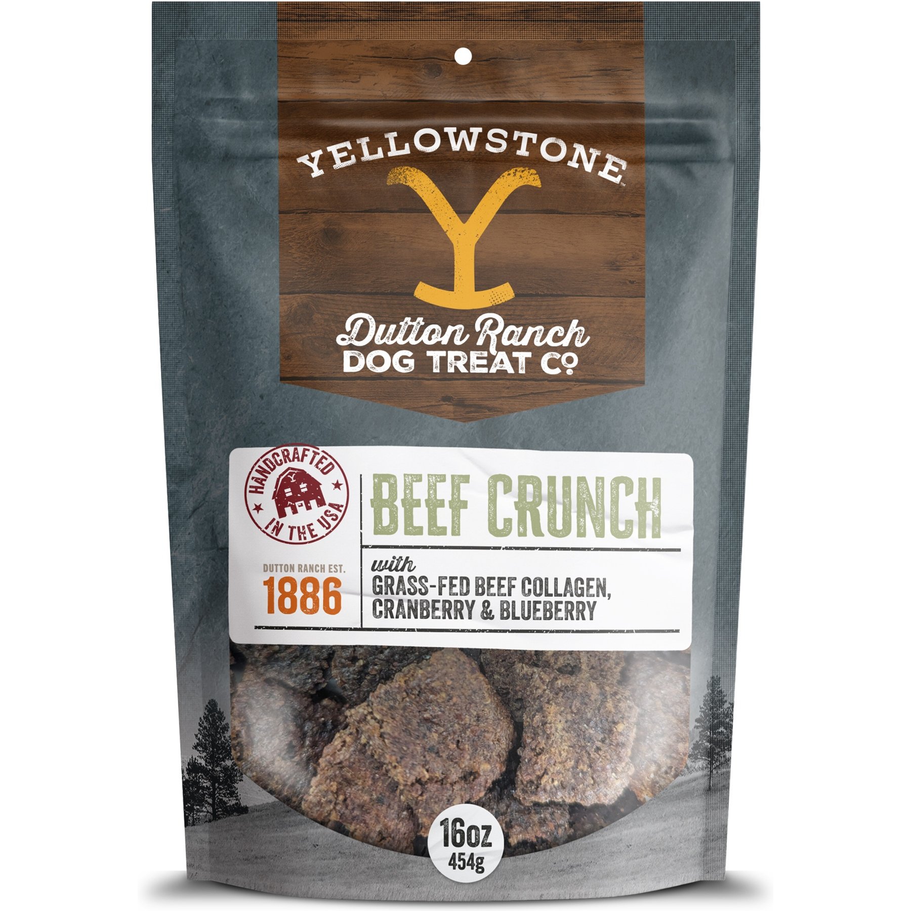 Yellowstone Dutton Ranch Dog Treat Co. Beef Crunch Squares Crunchy Dog Treats, 16-oz bag