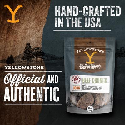 Show full view: Yellowstone Dutton Ranch Dog Treat Co. Beef Crunch Squares Crunchy Dog Treats, 16-oz bag slide 7 of 10