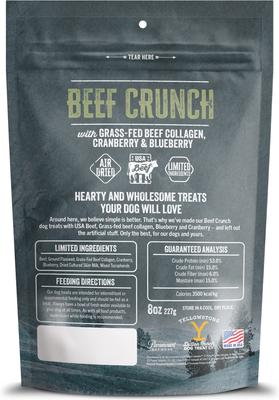 Show full view: Yellowstone Dutton Ranch Dog Treat Co. Beef Crunch Squares Crunchy Dog Treats, 8-oz bag slide 3 of 10