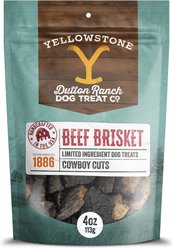 Yellowstone Dutton Ranch Dog Treat Co. Cowboy Cuts Brisket Crunchy Dog Treats, 4-oz bag