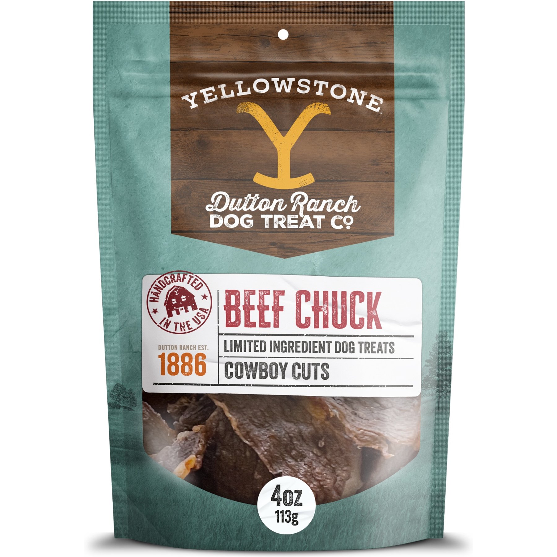 Yellowstone Dutton Ranch Dog Treat Co. Cowboy Cuts Chuck Crunchy Dog Treats, 4-oz bag