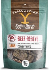 Yellowstone Dutton Ranch Dog Treat Co. Cowboy Cuts Ribeye Crunchy Dog Treats, 8-oz bag