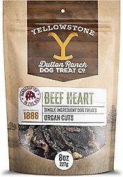 Yellowstone Dutton Ranch Dog Treat Co. Organ Cuts Beef Hearts Crunchy Dog Treats, 8-oz bag