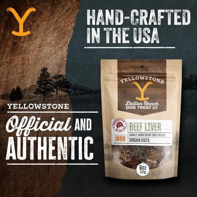 Show full view: Yellowstone Dutton Ranch Dog Treat Co. Organ Cuts Beef Liver Crunchy Dog Treats, 4-oz bag slide 7 of 10