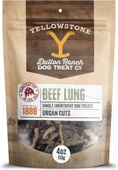 Yellowstone Dutton Ranch Dog Treat Co. Organ Cuts Beef Lung Crunchy Dog Treats, 4-oz bag