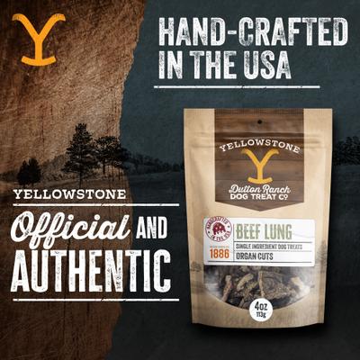 Show full view: Yellowstone Dutton Ranch Dog Treat Co. Organ Cuts Beef Lung Crunchy Dog Treats, 4-oz bag slide 7 of 10