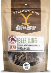 Yellowstone Dutton Ranch Dog Treat Co. Organ Cuts Beef Lung Crunchy Dog Treats, 8-oz bag