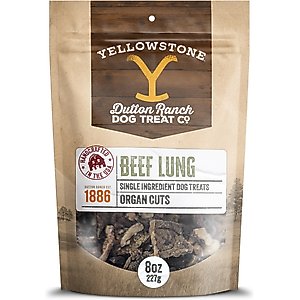 Yellowstone Dutton Ranch Dog Treat Co. Organ Cuts Beef Lung Crunchy Dog Treats, 8-oz bag