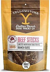 Yellowstone Dutton Ranch Dog Treat Co. Ranch Cuts Beef Sticks Soft & Chewy Dog Treats, 16-oz bag