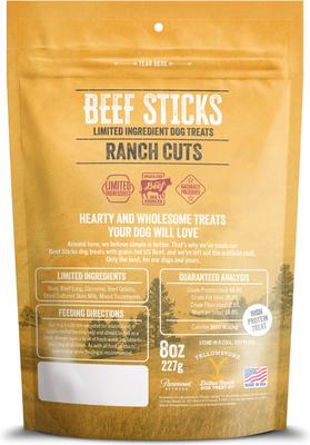 Show full view: Yellowstone Dutton Ranch Dog Treat Co. Ranch Cuts Beef Sticks Soft & Chewy Dog Treats, 8-oz bag slide 3 of 10