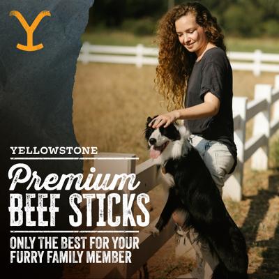 Show full view: Yellowstone Dutton Ranch Dog Treat Co. Ranch Cuts Beef Sticks Soft & Chewy Dog Treats, 8-oz bag slide 4 of 10