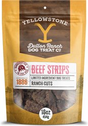 Yellowstone Dutton Ranch Dog Treat Co. Ranch Cuts Beef Strips Soft & Chewy Dog Treats, 16-oz bag